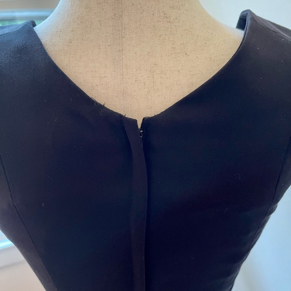 H&M Elegant Black Cap Sleeve Pencil Dress Size 4 - Picture 5 of 8